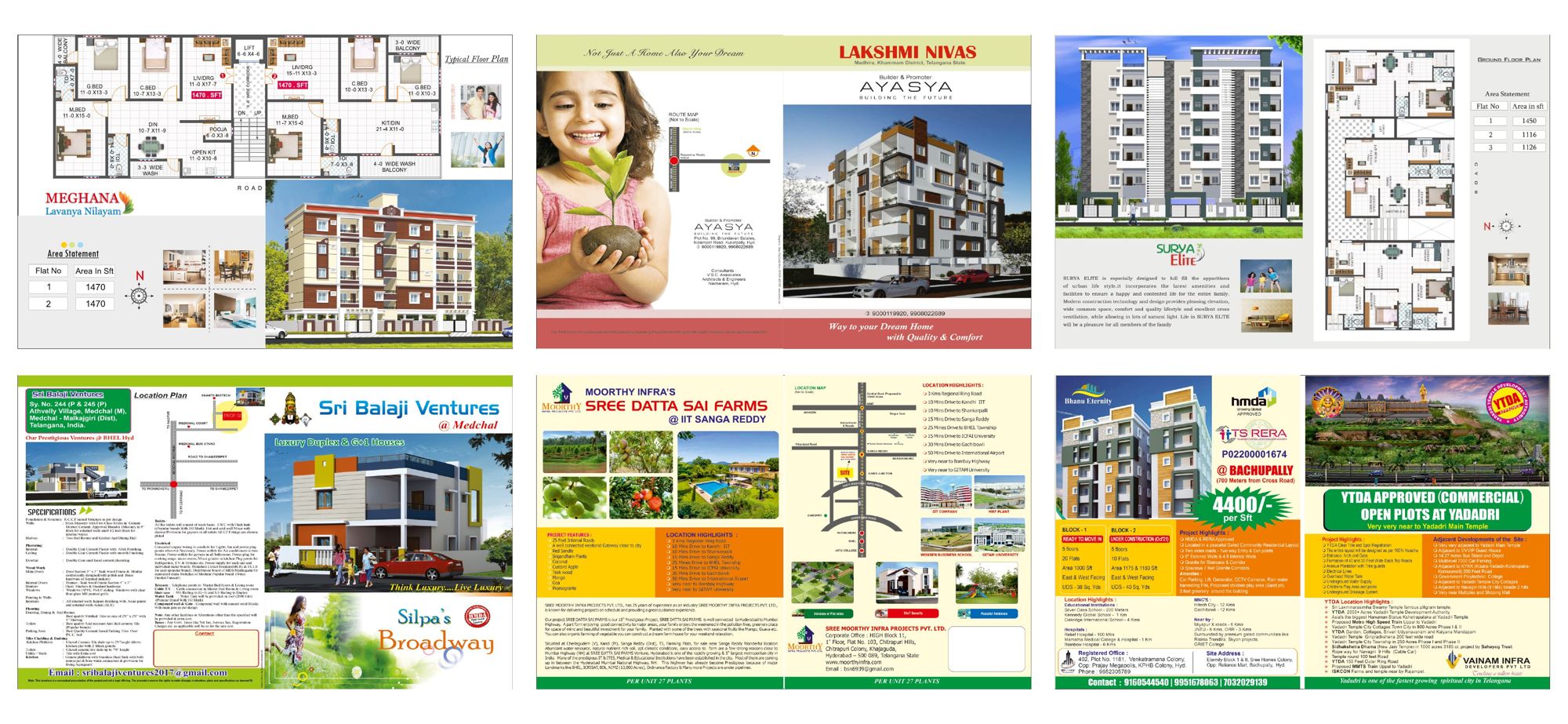 Real Estate Brochures — Floor Plans • Layouts • Project Flyers