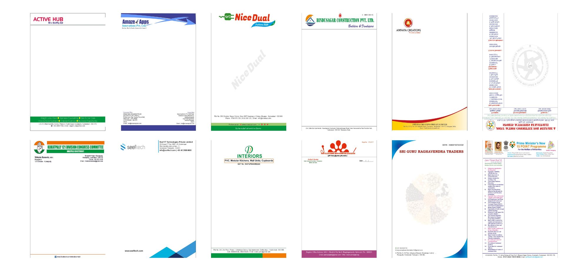Letterheads — Office Stationery • Bill Books • Envelopes